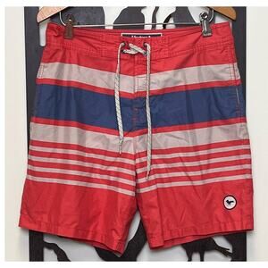 Modern Amusement Striped Board Shorts Size 32 Men Swim Suit